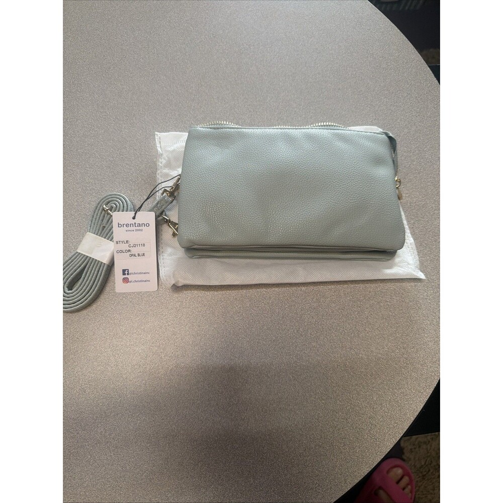 Brentano Crossbody Bag/ Wristlet In Opal Blue